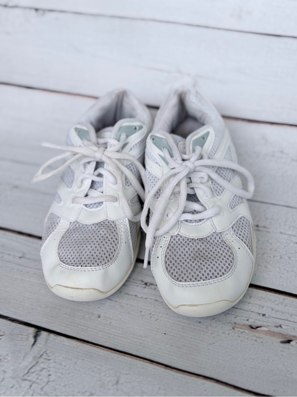 Classic White Kids Mesh & Leather Sneakers - Lightweight Everyday Shoes